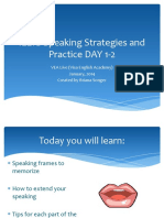 IELTS Speaking Strategies and Practice DAY 1-2: VEA Live (Visa English Academy) January, 2014 Created by Briana Songer