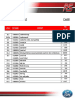 FIA Price Capped Parts List - Ford Fiesta R 2013