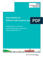 Post COVID-19 Patient Information Pack: Helping You To Recover and Manage Your Symptoms Following COVID-19