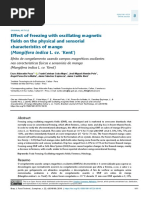 Effect of Freezing With Oscillating Magnetic Fields On The Physical and Sensorial Characteristics of Mango (Mangifera Indica L. Cv. Kent')