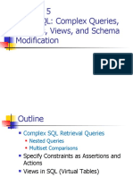 More SQL: Complex Queries, Triggers, Views, and Schema Modification