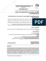 Pictorial Essay of Cranial Nerves Lesions On MRI Our Experience