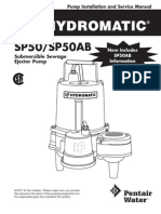 SP50/SP50AB: Submersible Sewage Ejector Pump