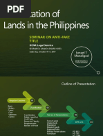 Classification of Lands in The Philippines: Seminar On Anti-Fake Title