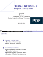 Structural Design - I: 11. Design of Two-Way Slabs