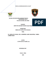 El Conflicto Social de La Empresa Agro Industrial Tumán-Lambayeque