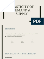 Elasticity of Demand & Supply