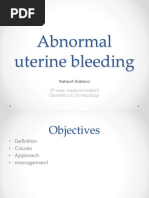 Abnormal Uterine Bleeding: 5 Year Medical Student Obstetrics & Gynecology