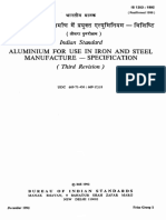 Aluminium For Use in Iron and Steel Manufacture - Specification (