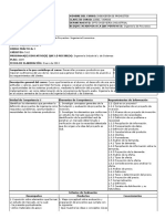 Programa de Curso - Ingenieria de Proyectos