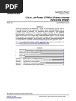 Ultra-Low-Power 27-Mhz Wireless Mouse Reference Design: Application Report