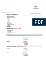 Single Mercan CV Format