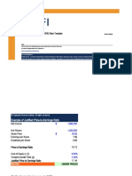 Justified Price-to-Earnings (P/E) Ratio Template: Strictly Confidential