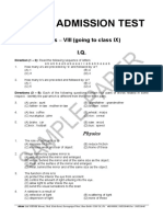 Viii - Sample Paper-Iq+s&m PDF