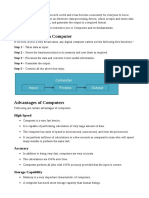 Functionalities of A Computer: High Speed