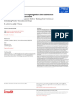 Modification de La Matière Organique Lors Des Traitements Conventionnels de Potabilisation