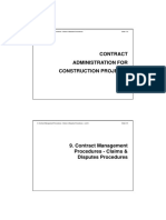 09 Claims and Disputes Procedures