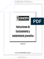 Manual Instrucciones Funcionamiento Matenimiento Camiones c500 w900 t800 t600 Kenworth PDF