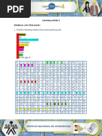 Learning Activity 3 Evidence: Let's Find Words!