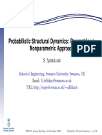 Probabilistic Structural Dynamics: Parametric vs. Nonparametric Approach