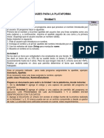 Programación IV - ACTIVIDADES PARA LA PLATAFORMA