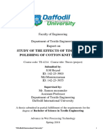 Study of The Effects of Time On Biopolishing of Cotton Knit Fabrics