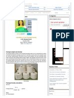 Calculation of Yarn Package Density - Textile Calculation