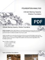 Foundation Analysis: Ultimate Bearing Capacity: Shallow Foundation