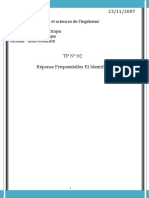 TP Asservissement Réponse Fréquentielles Et Identification