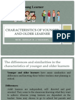 Characteristics of Younger and Older Learner