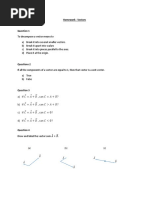 1 Vectors Homework