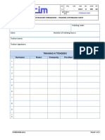 Training Course Title: Training Code:: Modulo Registrazione Formazione - Training Attendance Sheet