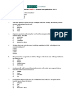 Level 1: Sample Questions For - Students From Grade/class IV & V