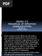 Seven C'S: Principles of Effective Communication