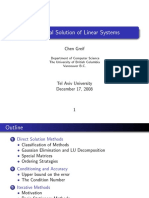 Numerical Solution of Linear Systems: Chen Greif