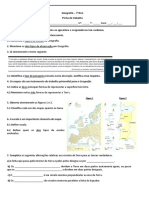 Ficha de Trabalho - Geografia - 7 Ano