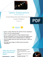 Space Explorations: Youssef Mohamed Salah Mohamed Ahmed Grade 6 Brighton E.E.L.S