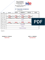 Student Teacher Schedule: Isabel National High School