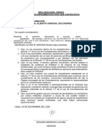 Declaracion Jurada de No Tener Impedimentos para Ser Contratista-2018 - MANNTO SSHH LUIS NEGREIROS