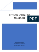 Exegesis Introduction To Obadiah