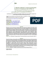 "Plantas Frías" y "Plantas Calientes" Recursos Potenciales en La Prevención Y/o Tratamiento Del COVID-19