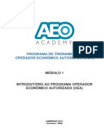 AEO Academy 2020 - Módulo 1 - Capacitação 1 - Introdutório Ao Programa OEA - Apostila