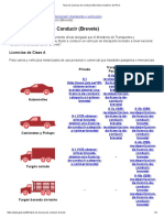 Tipos de Licencia de Conducir (Brevete) - Gobierno Del Perú