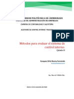 Metodos de Evaluacion Del Control Interno