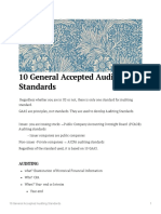 10 General Accepted Auditing Standards