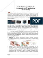 Acute/Critically Ill Patients in Hemodynamic Monitoring (Assessment)