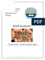 (Soil Texture) : University of Zakho Faculty of Science Department of Biology