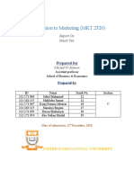 Introduction To Marketing (MKT 2320) : Prepared For