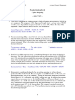 Practice Problem Set #1 Capital Budgeting - Solution - : FIN 448, Sections 2 & 3, Fall 2020 Advanced Financial Management