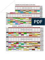 Horario 29 Junio Al 10 de Julio